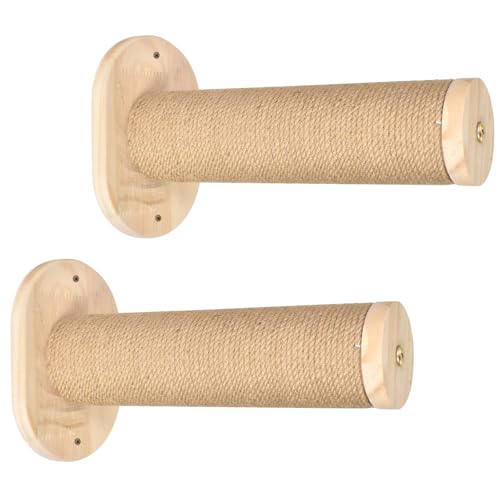 2 Katzentreppe Wand,Kletterstufe,massives Gummibaumholz,Ø 8 x L28.5 cm Sisal-Pfosten, Wandmontage Jute-Kratzäulen,DIY Kletterwand Katzen 2 Katzentreppe Wand,Kletterstufe,massives Gummibaumholz,Ø 8 x L28.5 cm Sisal-Pfosten, Wandmontage Jute-Kratzäulen,DIY Kletterwand Katzen von Lunaanda