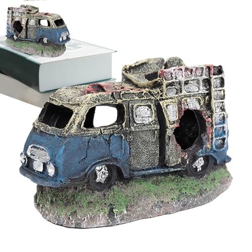 Aquarium Dekoration Wrack Auto - Wasserornament, Harzhöhle | Detaillierte Wrack-Simulation, dekorative Schutzhütte Für Und Fische Mit Realistischem Aussehen Miniatur Tisch Für Aquarium Dekoration Wrack Auto - Wasserornament, Harzhöhle | Detaillierte Wrack-Simulation, dekorative Schutzhütte Für Und Fische Mit Realistischem Aussehen Miniatur Tisch Für von Lunaobrik