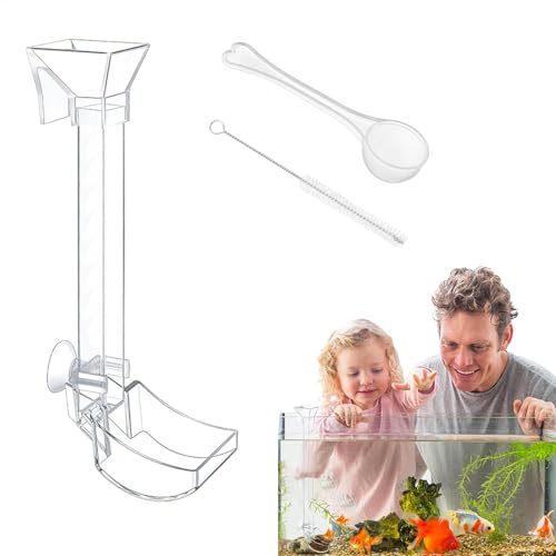 Aquarium Fish Feeder Tubes – -Futterröhren-Tablett, Wasserhaustier-Futterwerkzeug | Aquarium-Futterröhren-Set mit transparenter Futterschale, Fischtanks für Aquarien von Lunaobrik