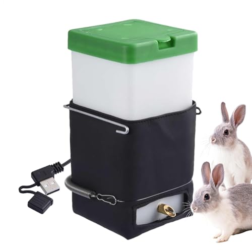 Auslaufsichere Hamster-Wasserflasche – 1 Liter Beheizte Wasserflasche für Kaninchen | Auslaufsichere Hamster-Wasserflasche mit Messingdüse | Sichere Bissfeste Trinkflasche von Lunaobrik