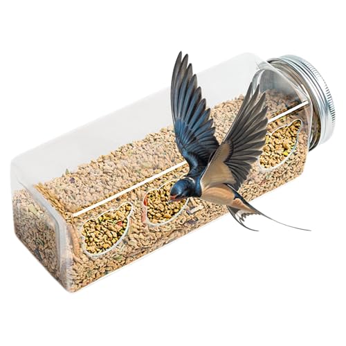 Kleiner Vogelfutterspender für Vögel, transparent, ohne Unordnung, Hühnerspender, niedliche Bärenfütterung, Taubenfutter, tragbarer Papageien-Futterspender, Käfigzubehör für Papageien Kleiner Vogelfutterspender für Vögel, transparent, ohne Unordnung, Hühnerspender, niedliche Bärenfütterung, Taubenfutter, tragbarer Papageien-Futterspender, Käfigzubehör für Papageien von Lunaobrik