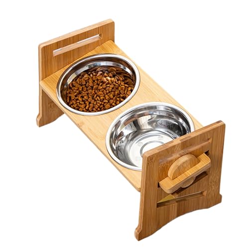 Lunaobrik Erhöhte Hundeschalen, Hundeschalen erhöht - Verstellbarer erhöhter Hundeschüsselstand - Multifunktionale Haustiergerichte für Katzenbergsteigere Reisecamping von Lunaobrik