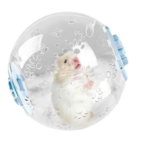 Lunaobrik Hamster Bälle zum Herumlaufen, Hamster -Übungsball - Transparent Lauf Hamsterrad - Tragbare multifunktionale Radkäfigaktivitäten Spaß Spielzeit für Familienfreunde Kinder Teen von Lunaobrik