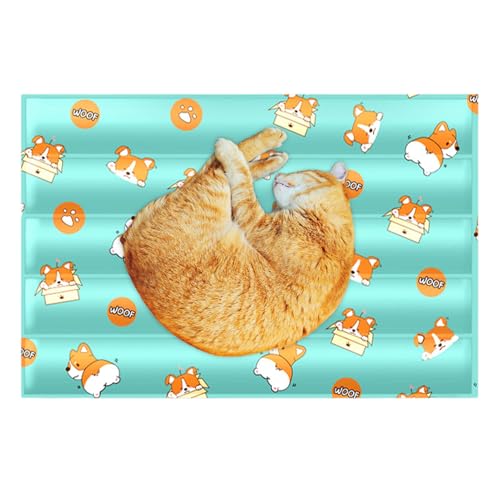Lunaobrik Katzenkühlmatte, Kühlkissen für Hund - Bequemer Welpe Ice Pad - Haustierbedarf für Zwingerbett und Sofa, tragbare Schlafmatte für Hunde und Katzen von Lunaobrik