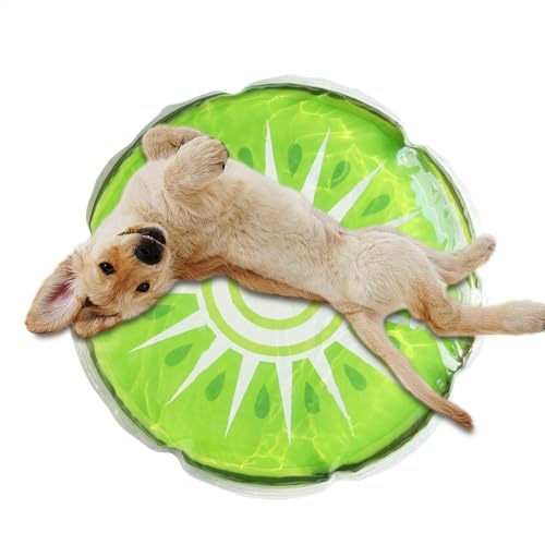 Lunaobrik Kühlmatte für Hunde, niedliches Wassersensorik-Pad für Welpen, rundes Obstmuster, Wasserkühlmatte, Kissen, Schlafbetten zur Linderung von Haustieren Lunaobrik Kühlmatte für Hunde, niedliches Wassersensorik-Pad für Welpen, rundes Obstmuster, Wasserkühlmatte, Kissen, Schlafbetten zur Linderung von Haustieren von Lunaobrik