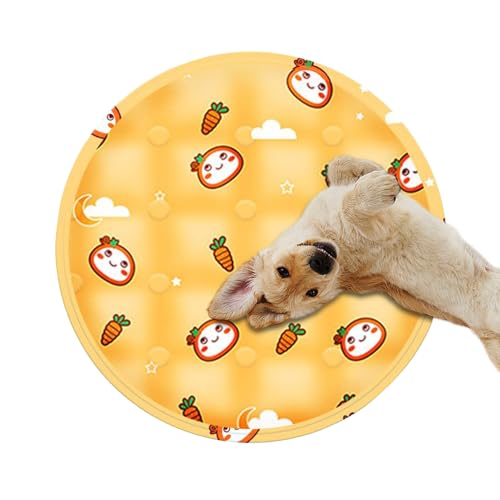 Lunaobrik Kühlmatte für Katzen, Kühlmatte für Haustiere, rundes Kissen, tragbar, wasserdicht, für Autofahrten, Katzen, kleine Haustiere von Lunaobrik