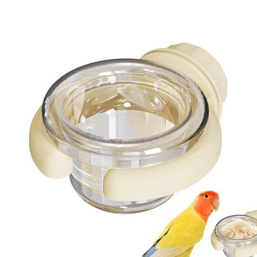 Lunaobrik Vogelschalen für Käfig, Vogelfutterschüssel | Transparente -Feeder Anti-Tip - Haustierwasserer, Wasserversorgung, Wasserschalen mit Klemme für Cockatiels Lovebird Chinchilla von Lunaobrik