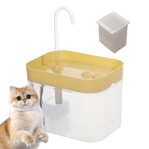 Lunaobrik Wasserspender für Hunde, automatische Tränke 1,5 l für Katzen mit Umlauf, geräuscharmes Wasserzubehör für Welpen aller Größen von Lunaobrik