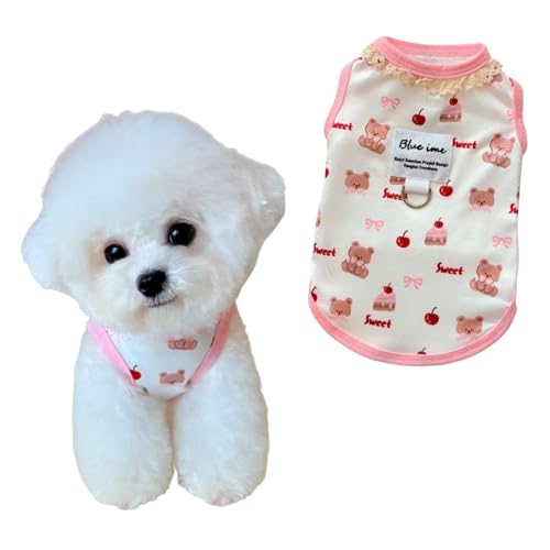 Haustierkleidung für Frühling und Sommer, Spitzenbesatz, Anti-Haarausfallweste für Hunde und Katzen, atmungsaktiv, niedliche Bekleidung für Teddy, Bichon und kleine Rassen, Rosa, Größe M Haustierkleidung für Frühling und Sommer, Spitzenbesatz, Anti-Haarausfallweste für Hunde und Katzen, atmungsaktiv, niedliche Bekleidung für Teddy, Bichon und kleine Rassen, Rosa, Größe M von Lunarthos