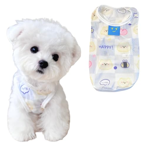 Kühlweste für Hunde und Katzen, atmungsaktiv, Sommer, UV-Schutz, Anti-Haarausfall, leicht, für kleine Haustiere, bequemes Sonnenshirt, Blau, Größe XL von Lunarthos
