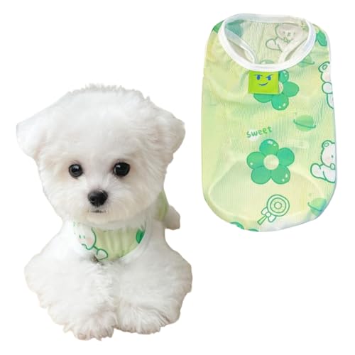 Kühlweste für Hunde und Katzen, atmungsaktiv, Sommer, UV-Schutz, Anti-Haarausfall, leicht, für kleine Haustiere, bequemes Sonnenshirt, Grün, Größe XL von Lunarthos