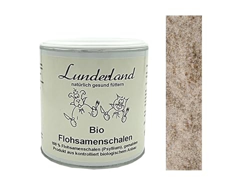 Lunderland Bio Flohsamenschalen 150g, 100% Bio Flohsamenschalen (Psyllium), gemahlen und ohne weitere Zusätze von Lunderland