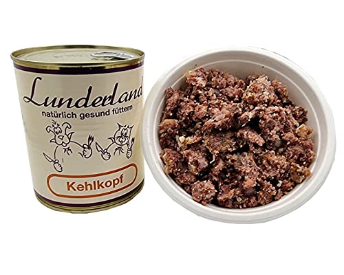Lunderland-Dosenfleisch-Kehlkopf (Rind) 2 x 800g (insg. 1,6kg) Hundefutter Nassfutter Einzelfuttermittel für Hunde und Katzen von Lunderland