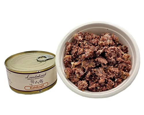 Lunderland-Dosenfleisch-Kehlkopf (Rind) 5 x 300g (insg. 1,5kg) Hundefutter Nassfutter Einzelfuttermittel für Hunde und Katzen von Lunderland