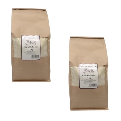 Lunderland Kartoffelflocke | Doppelpack | 2 x 1 kg | Einzelfuttermittel für Hunde | Bei Verdacht auf Futtermittelunverträglichkeiten & als Ausschlussdiät | Bei Magenübersäuerung von Lunderland