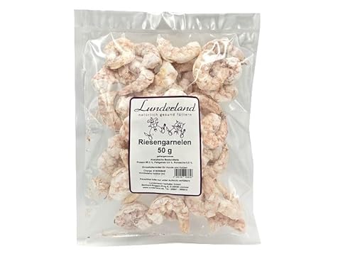 Lunderland Riesengarnelen 50g gefriergetrocknet Einzelfuttermittel für Hunde und Katzen Lunderland Riesengarnelen 50g gefriergetrocknet Einzelfuttermittel für Hunde und Katzen von Lunderland