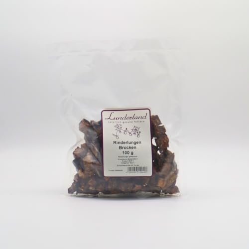 Lunderland Rinderlungen Brocken | 100 g | Ergänzungsfuttermittel für Hunde | Getrocknete Rinderlunge in kleinen Stücken ca. 1-2 cm | Ideal als Belohnungsbrocken im Training Lunderland Rinderlungen Brocken | 100 g | Ergänzungsfuttermittel für Hunde | Getrocknete Rinderlunge in kleinen Stücken ca. 1-2 cm | Ideal als Belohnungsbrocken im Training von Lunderland