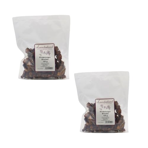 Lunderland Rinderlungen Brocken | Doppelpack | 2 x 100 g | Ergänzungsfuttermittel für Hunde | Getrocknete Rinderlunge in kleinen Stücken ca. 1-2 cm | Ideal als Belohnung im Training Lunderland Rinderlungen Brocken | Doppelpack | 2 x 100 g | Ergänzungsfuttermittel für Hunde | Getrocknete Rinderlunge in kleinen Stücken ca. 1-2 cm | Ideal als Belohnung im Training von Lunderland