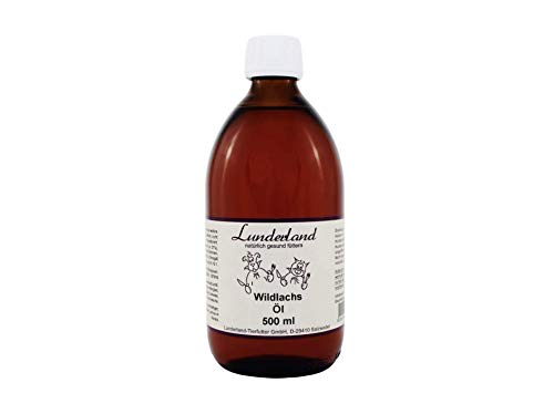 Lunderland Wildlachsöl 500ml Glasflasche, Einzelfuttermittel für Hunde von Lunderland