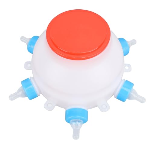 Automatischer Lamm-Schweinemilch-Futtereimer, Schaf-Ziege-Kälber-Futtereimer, Tierpflegeausrüstung, Lamm-Futtereimer, 6 Nippel, Lammmilchkännchen, Stillflaschen, 2,5 L von Luocute