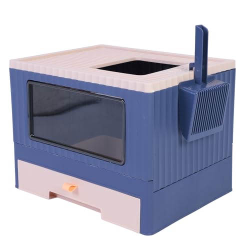 Faltbare Katzentoilette mit Deckel, 17,7 X 13,3 X 13,1 Zoll, Geschlossenes Katzentöpfchen, Öffnung von Oben, Spritzwassergeschützte Katzentoilette mit Katzenstreuschaufel, Faltbare Katzentoilette mit Deckel, 17,7 X 13,3 X 13,1 Zoll, Geschlossenes Katzentöpfchen, Öffnung von Oben, Spritzwassergeschützte Katzentoilette mit Katzenstreuschaufel, von Luocute