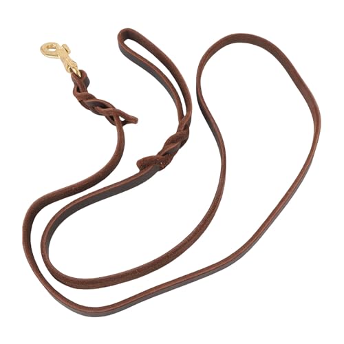 Hundeleine aus Leder, Robuste Trainingsleine aus Echtem Leder, Weiche und Bequeme Lederleine für Große und Mittelgroße Hunde, Zum Spazierengehen und Spielen Im Freien Hundeleine aus Leder, Robuste Trainingsleine aus Echtem Leder, Weiche und Bequeme Lederleine für Große und Mittelgroße Hunde, Zum Spazierengehen und Spielen Im Freien von Luocute