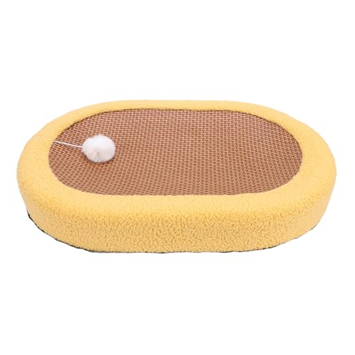 Katzenkratzbett, Teddy-Samt-Rattanmattenschaum, Ovaler Katzenkratzer-Lounge-Spielplatz für Hauskatzen, Möbelschutz mit Rutschfester Unterseite, Reisebett für Heimböden, Autositze Katzenkratzbett, Teddy-Samt-Rattanmattenschaum, Ovaler Katzenkratzer-Lounge-Spielplatz für Hauskatzen, Möbelschutz mit Rutschfester Unterseite, Reisebett für Heimböden, Autositze von Luocute