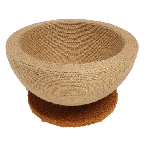 Kratzschale für Katzen, Rundes, Konkaves Design, Handgefertigt mit Hochwertigem Sisalseil, 2-in-1-Funktionsmöbel Zum Kratzen, Ausruhen, Spielen, Kratzfest (Ausgewogener Stil Kratzschale für Katzen, Rundes, Konkaves Design, Handgefertigt mit Hochwertigem Sisalseil, 2-in-1-Funktionsmöbel Zum Kratzen, Ausruhen, Spielen, Kratzfest (Ausgewogener Stil von Luocute