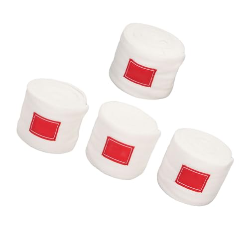 Luocute 4PCS -Pferdebein Wraps, 9,8 Fuß Weiches Fleece -Schutzrand für Pferdeversorgungen für Pferdeversorgungen (White) von Luocute