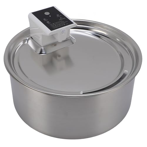 Luocute Cat Water Fountain, 7L Edelstahl Automatischer Wasserspender, Automatische Zirkulationsfiltration, Stiller Haustierbrunnen, Fördert die Feuchtigkeitsgewohnheiten, Intelligente von Luocute