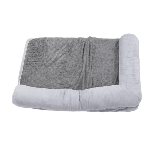 Luocute Haustiersofa Bett für Alle Jahreszeiten, Abnehmbares Waschbares Design, Geeignet für Hunde und Katzen mit Kurzem Plüsch und Schwammmaterial (Hellgrau) von Luocute