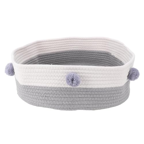 Luocute Katzenkratzer Schlafbett, Hand Stricken Baumwollseil Katzenbetthaus, Stabiler und Robuster Ruhestätte für Haustiere, Stilvolles Aussehen, Verformung, Passt zu Verschiedenen (Grey) von Luocute