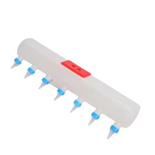 Luocute Milchfütterer für Kleintiere, 7 Nippel, Ferkel, Welpen, Babylampe, Ziegenmilchfütterer, Trinkausrüstung für den Bauernhof, Verbessertes Hängedesign, Viehsauger, von Luocute