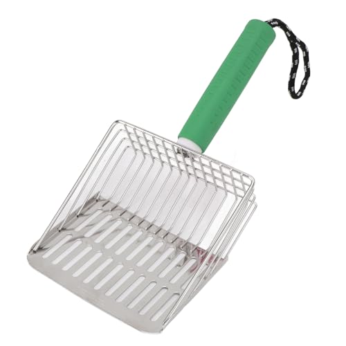 Luocute Robuster Metallkatze Katzentrutze mit Abnehmbarem Griff, Premium -Edelstahl -Kitzel -Schaufel, Einfach Sauber für Katzentoiletten, Ideal für Katzen, Tragbarer Kleiner Besen und von Luocute