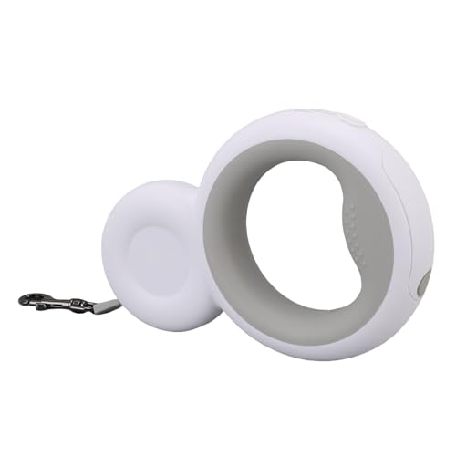 Versenkbare Hundeleine, die in 6 cm Poop -Beutelhalter Eingebaut Ist, DC 5V 9,84 Fuß Starke Nylon -Schwerpfleger -Einziehbare Leine mit LED -Licht und Einer Handbremse für von Luocute