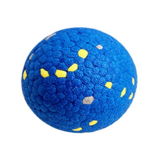 Luojuny Aggressives Kauspielzeug für Hunde, unzerstörbar, interaktiver Tennisball, Apportieren für Kauer, langlebiges Wasser, Outdoor-Spaß, Blau, 6,3 cm von Luojuny