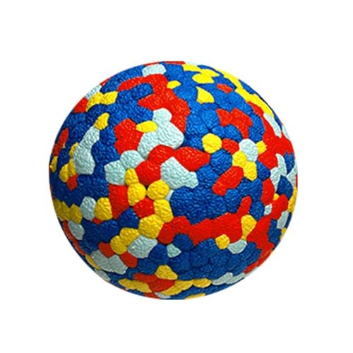 Luojuny Aggressives Kauspielzeug für Hunde, unzerstörbar, interaktiver Tennisball, Apportieren für Kauer, langlebiges Wasser, Outdoor-Spaß, mehrfarbig, 6,3 cm von Luojuny