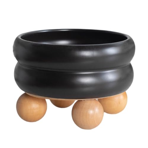 Luojuny Durable Pet Bowl Puppy Food Ceramic Cat Elevated Raised Bowls for Neck Protection Large Capacity Wide Opening Prevent Vomiting Digestion-friendly Black B Luojuny Durable Pet Bowl Puppy Food Ceramic Cat Elevated Raised Bowls for Neck Protection Large Capacity Wide Opening Prevent Vomiting Digestion-friendly Black B von Luojuny