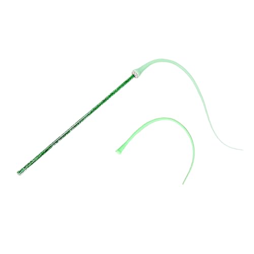 Luojuny Elastischer Katzenspielstab, einfach zu installieren, 1 Set, Katzenstab, interaktives Silikon-Katzenspielzeug mit austauschbarer Oberseite, simulierter Mausschwanz, Grün Luojuny Elastischer Katzenspielstab, einfach zu installieren, 1 Set, Katzenstab, interaktives Silikon-Katzenspielzeug mit austauschbarer Oberseite, simulierter Mausschwanz, Grün von Luojuny