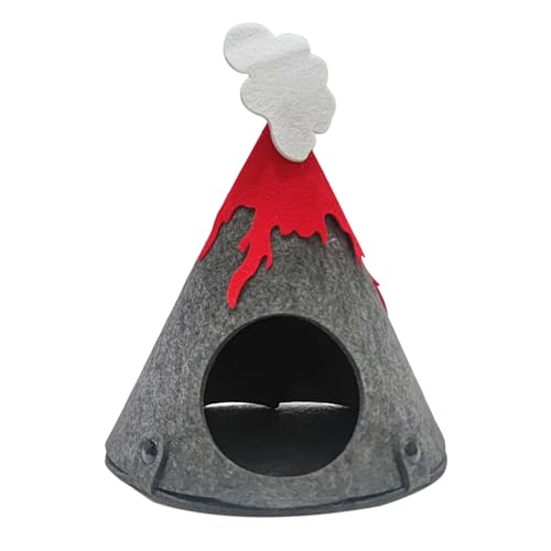 Luojuny Hamsterhütte, gemütliches Versteck aus Filz, Kaninchenhaus, großer Käfig für Kleintiere, Vulkanform, Haustierbett, Schweine, Igel, Eichhörnchen, Zubehör, Bettwäsche, Dunkelgrau Luojuny Hamsterhütte, gemütliches Versteck aus Filz, Kaninchenhaus, großer Käfig für Kleintiere, Vulkanform, Haustierbett, Schweine, Igel, Eichhörnchen, Zubehör, Bettwäsche, Dunkelgrau von Luojuny