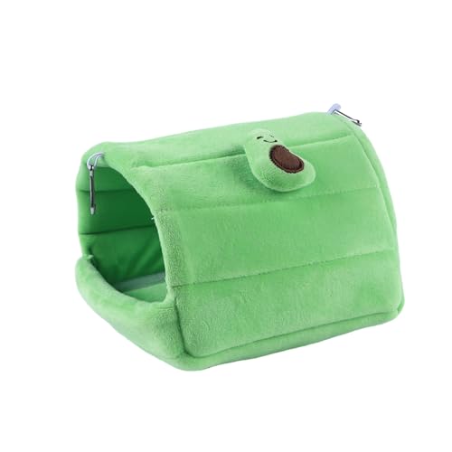 Luojuny Hamsternest mit Cartoon-Thema, mit Haken zum Aufhängen, weich, gemütlich, halbgeschlossenes Bett für kleine Haustiere, lebendige Farben, perfekt für Herbst und Winter, niedliches Grün, Größe L Luojuny Hamsternest mit Cartoon-Thema, mit Haken zum Aufhängen, weich, gemütlich, halbgeschlossenes Bett für kleine Haustiere, lebendige Farben, perfekt für Herbst und Winter, niedliches Grün, Größe L von Luojuny