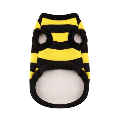 Luojuny Haustier-Outfit mit Bienen-Motiv, niedliches Bienen-Design, weich, atmungsaktiv, leicht zu tragen, Pullover mit zwei Beinen, Größe M von Luojuny