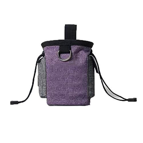 Luojuny Haustier-Trainingstasche, feine Verarbeitung, leichte Haustier-Hundesnack-Tasche, Spender, Trainingstasche, Outdoor-Zubehör, Violett von Luojuny