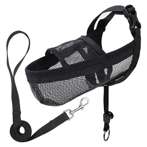 Luojuny Hunde-Mundschutz, Netzstoff, Maulkorb mit Aufschrift "Sure Here e's A Product Title for Listing", verstellbar, bequem, sichere Passform, Frontöffnung, verhindert Beißen, Schwarz, Größe XXL Luojuny Hunde-Mundschutz, Netzstoff, Maulkorb mit Aufschrift "Sure Here e's A Product Title for Listing", verstellbar, bequem, sichere Passform, Frontöffnung, verhindert Beißen, Schwarz, Größe XXL von Luojuny