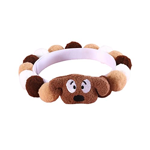 Luojuny Hundehalsband aus Wollfaden, weich gepolstert, süß, verstellbarer Charm, Hundehalsband für mittelgroße Hunde, klein, niedliches Fellball, Haustierhalsband für Katzen, Kätzchen, Fliege, von Luojuny