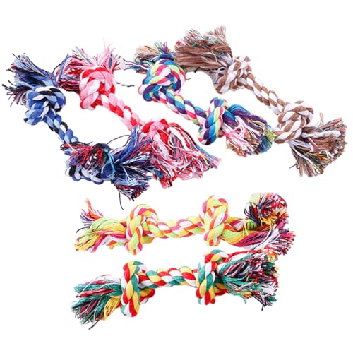 Luojuny Interaktives Haustierspielzeug Bissfestes Hundespielzeug 1pc/3pcs/5pcs Pet Toy Interaktives Hunde Kauspielzeug Bissfestes Baumwollseil Hundetrainingsspielzeug Haustierbedarf 3pcs S von Luojuny