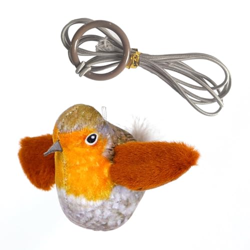 Luojuny Katzenspielzeug mit Schnallen-Design, interaktives Vogelgeräusch, Kitty, 1 Set, realistische natürliche Federn, weicher Plüsch-Teaser, Haustier, F Luojuny Katzenspielzeug mit Schnallen-Design, interaktives Vogelgeräusch, Kitty, 1 Set, realistische natürliche Federn, weicher Plüsch-Teaser, Haustier, F von Luojuny
