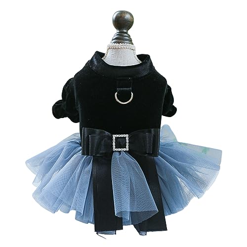 Luojuny Leicht zu tragendes Haustierkleid mit Schleifendetail, charmant, groß, luxuriös, Halloween-Hochzeitskostüm für kleine Hunde, Party, Chihuahua-Outfit, einfach anzuziehen, Schwarz, Größe XL Luojuny Leicht zu tragendes Haustierkleid mit Schleifendetail, charmant, groß, luxuriös, Halloween-Hochzeitskostüm für kleine Hunde, Party, Chihuahua-Outfit, einfach anzuziehen, Schwarz, Größe XL von Luojuny