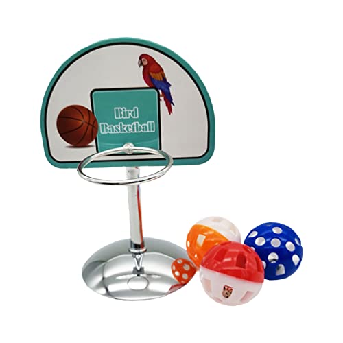 Luojuny Papageien-Trainingsspielzeug mit Glockenball, entwickelt Intelligenz, langlebig, Haustier-Vogel, Papageien-Puzzle-Spiel, Basketball-Spielzeug, Haustierbedarf, M von Luojuny