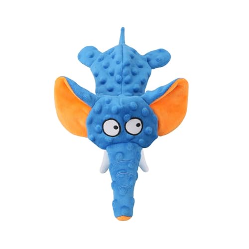Luojuny Pet Tething Toy Interactive Pet Toy Pet Toy Bissfest Interactive Plush Dog Chew Toy Cartoon Elephant Shape Pet Squeaky Toy Pet Supplies Dark Blue von Luojuny